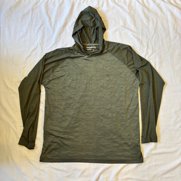 Wolverine Men’s Performance Hoodie Long Sleeve Shirt XL Green Camo Lightweight - Picture 2 of 7